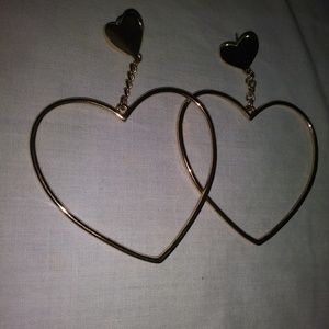 Gold Heart Earrings